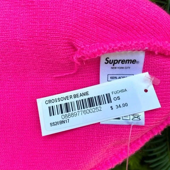 HARD TO FIND Supreme Crossover Beanie Fuchsia - Picture 3 of 4